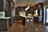 European Style Solid Cherry Wood Luxury Kitchen Cabinet