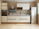 High Gloss Linear Style White Kitchen Cabinet for Home Kitchens