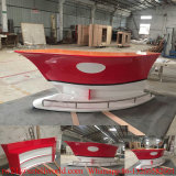 Fan Boat Shape Home Custom Made Newly Design Counter Bar Furniture Red Ship Bar Counter