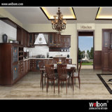 Welbom Chocolate Color Customized Solid Wood Kitchen Cabinets