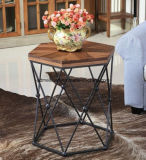 Wood Tea Table Household Hotels Do Old Restoring Ancient Ways Iron Tables Multifunctional Tea Table (M-X3226)