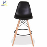 Replica Modern Top Rated Strong Wood Legs PP Plastic Eames Bar Stool/ Chair