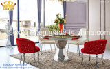 Round Marble Steel Base Table / Modern Dining Room Furniture (SJ818)