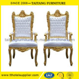 Durable Luxurious Gold King Chair for Bride and Bridegroom