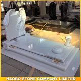 High Quality Cheap White Marble Angel Tombstone