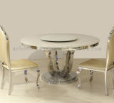 Round Marble Stainless Steel Legs Dining Room Banquet Table