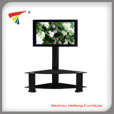 Tempered Glass TV Stand with Aluminum Tubes (TV064)