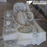 Carara White Unpolished Carving Marble for Garden Decoration