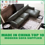 American Style Living Room Feather Leather Corner Sofa