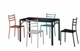 Metal Powder Coating Dining Table with Chairs