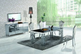 Modern Tempered Glass Top or Marble Top or Wood Top Stainless Steel Dining Table