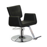 Reclining Styling Chair with Steel Leather Backrest Salon Chair