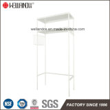 High Quality White 2 Layers Perforated Metal Bathroom Washing Machine Storage Rack Shelf