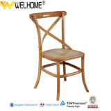 Stackable Wooden Cross Back Chair for Dining, Party