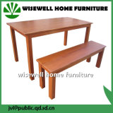 Solid Ash Wood Corner Bench Dining Table (W-DF-0637)