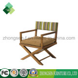 Hotel Solid Wood Furniture Manufacturers/Maker Custom Made Outdoor Leiture Chair Make of Teak and Fabric-Zbc-888