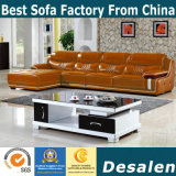 L Shape Living Room Furniture Genuine Leather Sofa (A15-2)