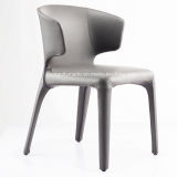 Modern Style Grey Leather Stackable Office Chair with Arm Rests