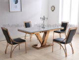 Rose Golden High Level Stainless Steel Dining Table