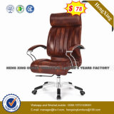 Leather Middle Back Manager Chair Chrome Metal Office Chair (HX-8047A)