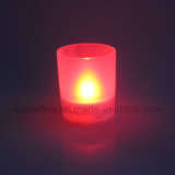Pillar Multicolor Flameless Christmas Decoration Scented Candle in Jar Glass Frosted