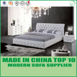 Italian Modern Style Wood Leather Double Bed