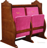 Fabric Padded Seat in Pulpit and Pews, Wood Church Seating or Synagogue Chair (JT002 2)