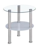 Round Glass Side Table, Corner Table, Little Coffee Table (C30)