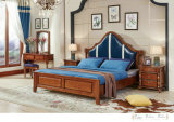 Royal Style Bedroom Furniture, Leather Bedroom Set, Dresser, Wardrobe, Night Stand (105)