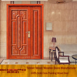 Solid Wood Exterior Oak Door Mother and Son Door (XS1-010)