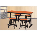 Red Restaurant Room Table and Chairs Wood with High Quality