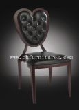 Antique Black Stacking Leather Chair (YC-D22)
