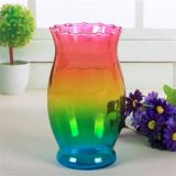 Hot Sell Big Size Colorful Decoration Glass Flower Vase