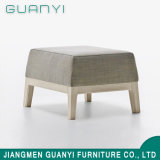 Square Shape Fabric Wooden Legs Foot Stool