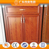 Wood Grain Color Aluminium Cabinet with Selected Drawer Slide
