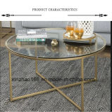 Flexible Smart Modern Design Swivel Bent Glass Metal Coffee Table