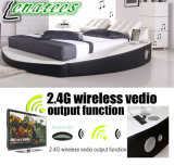 A066-1 Popular Design Round Bed Music Bed with Speaker