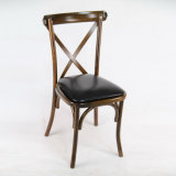 Beech Oak Solid Wood Hotel Banquet Rattan Cross X Back Chair Dining Furniture