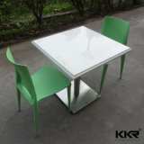 700mm Square White Artificial Stone Dining Table
