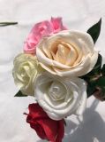 Real Touch Silk Artificial Rose Flowers Fake Leaf for Wedding Party Hotel Wedding Decoration