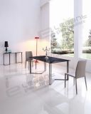 2015 Metal Glass Dining Table with Tempered Glass Top