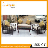 Modern Style Outdoor Aluminum Frame Handmake Brown Rattan Willow Furniture Patio Sunproof Sofa Set Cushions