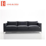 Modern Dubai Black Leather Sectional Sofa Furniture