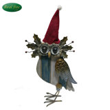 Decorative Home Wood Owl Figurines for Christmas Decoration