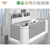 Luxury Hospital Reception Equipment White Curved Reception Desk
