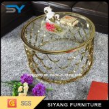 High Grade Rose Gold Stainless Steel Glass Coffee Table