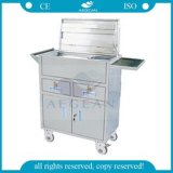 AG-Et019 Stainless Steel Emergency Medical Treatment Hospital Cart
