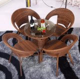 Outdoor PE Rattan / Wicker Square Coffee Shop Tables and Chairs (Z344)
