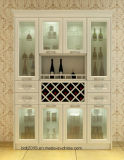 Frosted Glass Door Living Room Furniture Antique White Wine Cabinet N-6