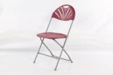 White/Blue Factory Price Fan Back PP Plastic Folding Chair